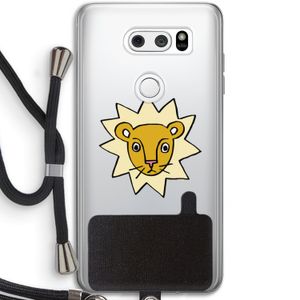 Kleine leeuw: LG V30 Transparant Hoesje met koord