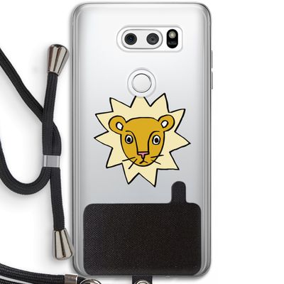 Kleine leeuw: LG V30 Transparant Hoesje met koord