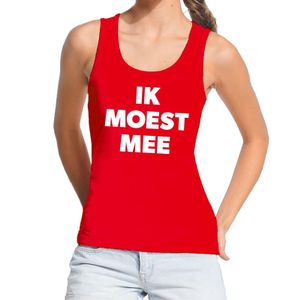 Ik moest mee tanktop / mouwloos shirt rood dames