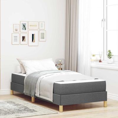 Boxspring bed Taupe, Bruin 80 x 200 cm Stof, Engineered Hout