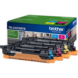 Brother TN-243CMYK tonercartridge 1 stuk(s) Origineel Zwart, Cyaan, Magenta, Geel