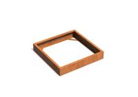 Cortenstaal plantenbak CARREZ zonder bodem 120x120x20cm.