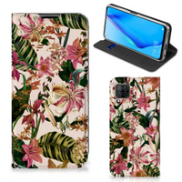 Huawei P40 Lite Smart Cover Flowers - thumbnail