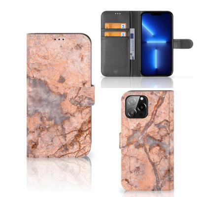 iPhone 13 Pro Max | Bookcase | Marmer Oranje