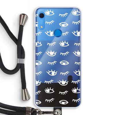 Eye pattern #3: Huawei Y6s Transparant Hoesje met koord