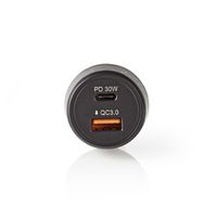 Autolader | 3,0 A | USB (QC 3.0) / USB-C | Power Delivery 30 W | Zwart - thumbnail