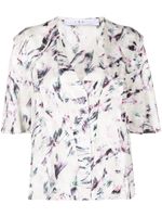 IRO blouse col v à fleurs - Rose