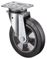BS Rollen Zwenkwiel voor zware lasten | wiel-d. 200 mm draagvermogen 450 kg | rubber | 135 mm 110 mm | 1 stuk - L600.B80.200 L600.B80.200