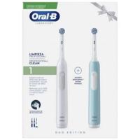 Elektrische tandenborstel Oral-B Blauw Wit (2 Onderdelen) (2 Stuks)