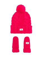 UGG Kids ensemble bonnet-mitaines en maille épaisse - Rose - thumbnail