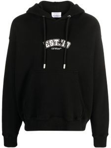 Off-White hoodie Logic en coton - Noir