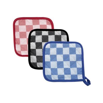 Kitchen Tools Pannenlap 17cm ruit rood, blauw of zwart
