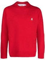 Undercover logo-patch wool jumper - Rouge