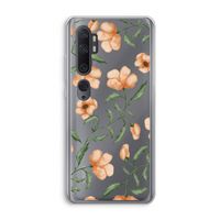 Peachy flowers: Xiaomi Mi Note 10 Transparant Hoesje