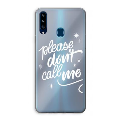 Don't call: Samsung Galaxy A20s Transparant Hoesje
