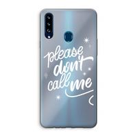 Don't call: Samsung Galaxy A20s Transparant Hoesje