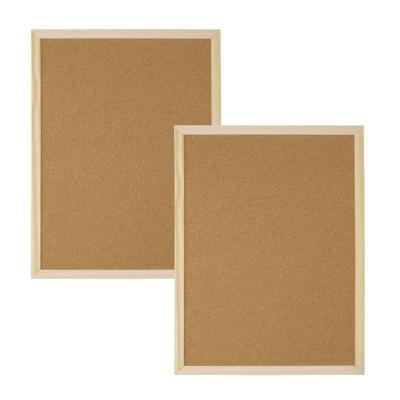 Gerimport Prikbord/memobord - 2x - kurk - bruin - 40 x 60 cm - hobby/knutsel materialen