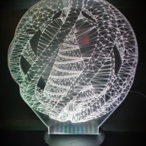 3D LED LAMP - KERSTBOOM GLOBE - Ontwerp-zelf.nl