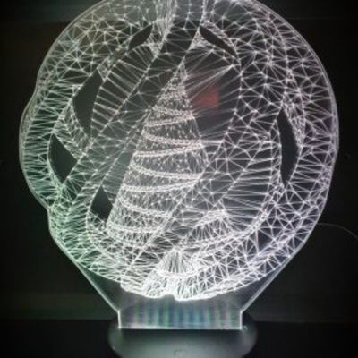 3D LED LAMP - KERSTBOOM GLOBE - Ontwerp-zelf.nl