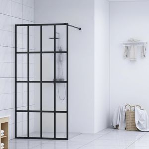 VidaXL Inloopdouchewand 100x195 cm transparant gehard glas