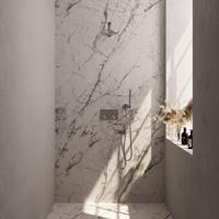 Thermostatische Inbouw Regendouche Brauer Brushed Edition Met Drukknoppen SET 72 Met 30 cm Douchekop En Plafondarm En 3-Standen Handdouche En Doucheslang En Geintegreerde Glijstang RVS