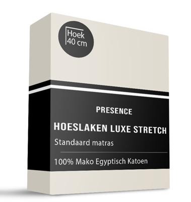 Hoeslaken - Mako Jersey Katoen - Crème - 180x200cm - Creme - Presence - Dekbed-Discounter.nl