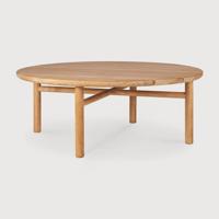 Ethnicraft Ronde Outdoor Salontafel 'Quatro' Teakhout, 95cm, kleur Naturel