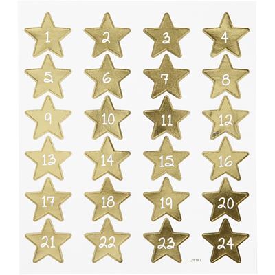 Creativ Company Stickers, cijfers, vel 15x16,5 cm, ca. 24 stuk, 1 vel