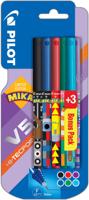 Pilot roller V-5 Mika, blister van 3+3 stuks gratis in geassorteerde kleuren Pilot roller V-5 Mika, blister van 3+3 stuks gratis in geassorteerde kleuren