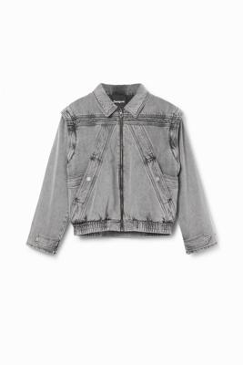 Spijkerjack met afneembare mouwen - BLACK - L