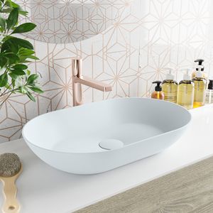 MONDIAZ ONNI Waskom solid surface 55cm kleur Clay / Clay