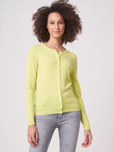 Basic vest met ronde hals van zuiver cashmere