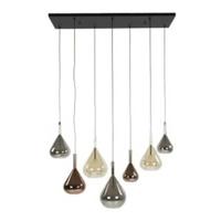 Hoyz Collection - Hanglamp 4+3 Wings Mix Glass - Zwart