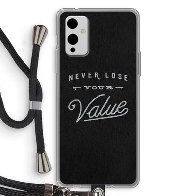 Never lose your value: OnePlus 9 Transparant Hoesje met koord