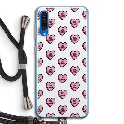 GIRL POWER: Samsung Galaxy A50 Transparant Hoesje met koord