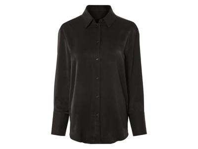 esmara Satijnen dames blouse (42, Zwart)