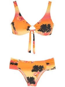 Amir Slama bikini à imprimé Ilha de Hibiscus - Orange