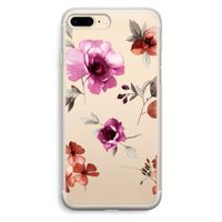 Geschilderde bloemen: iPhone 7 Plus Transparant Hoesje