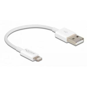 Delock USB-laadkabel USB 2.0 USB-A stekker, Apple Lightning stekker 0.15 m Wit 83001