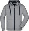 James & Nicholson JN355 Men´s Doubleface Jacket - Sports-Grey-(Heather)/Navy - 3XL