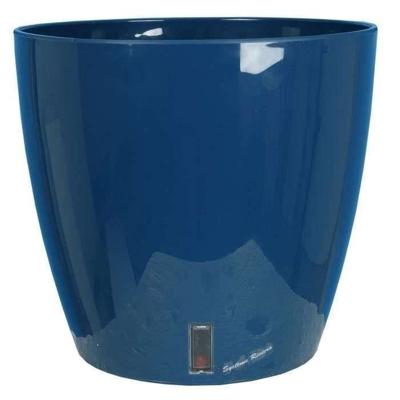 RIVIERA EVA NEW ronde bloembak - Kunststof - Diameter 36 cm - Blauw