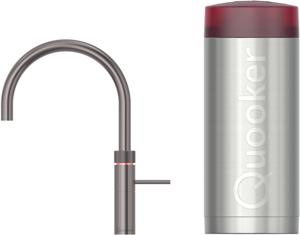 Quooker Fusion Round met COMBI boiler 3-in-1 kraan gunmetal