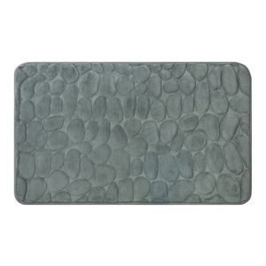QUVIO Badmat met stenen patroon - 50 x 80 cm - Grijs