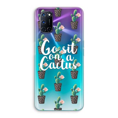 Cactus quote: Oppo A72 Transparant Hoesje