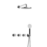Hotbath Cobber IBSW70 Regendoucheset inbouw - 38.5cm wandarm - 20cm ronde hoofddouche - 3 standen handdouche - chroom IBSW70CR1