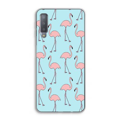 Anything Flamingoes: Samsung Galaxy A7 (2018) Transparant Hoesje