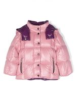 Moncler Enfant doudoune à patch logo - Rose