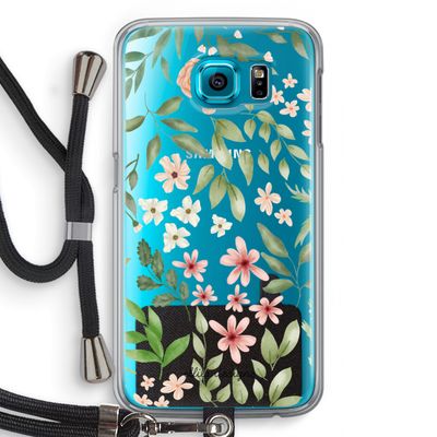 Botanical sweet flower heaven: Samsung Galaxy S6 Transparant Hoesje met koord