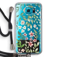 Botanical sweet flower heaven: Samsung Galaxy S6 Transparant Hoesje met koord