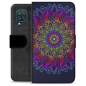 Samsung Galaxy A12 Premium Portemonnee Hoesje - Kleurrijke Mandala